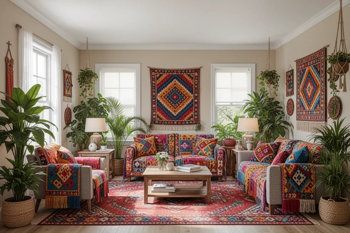Bohemian Living Room interior design