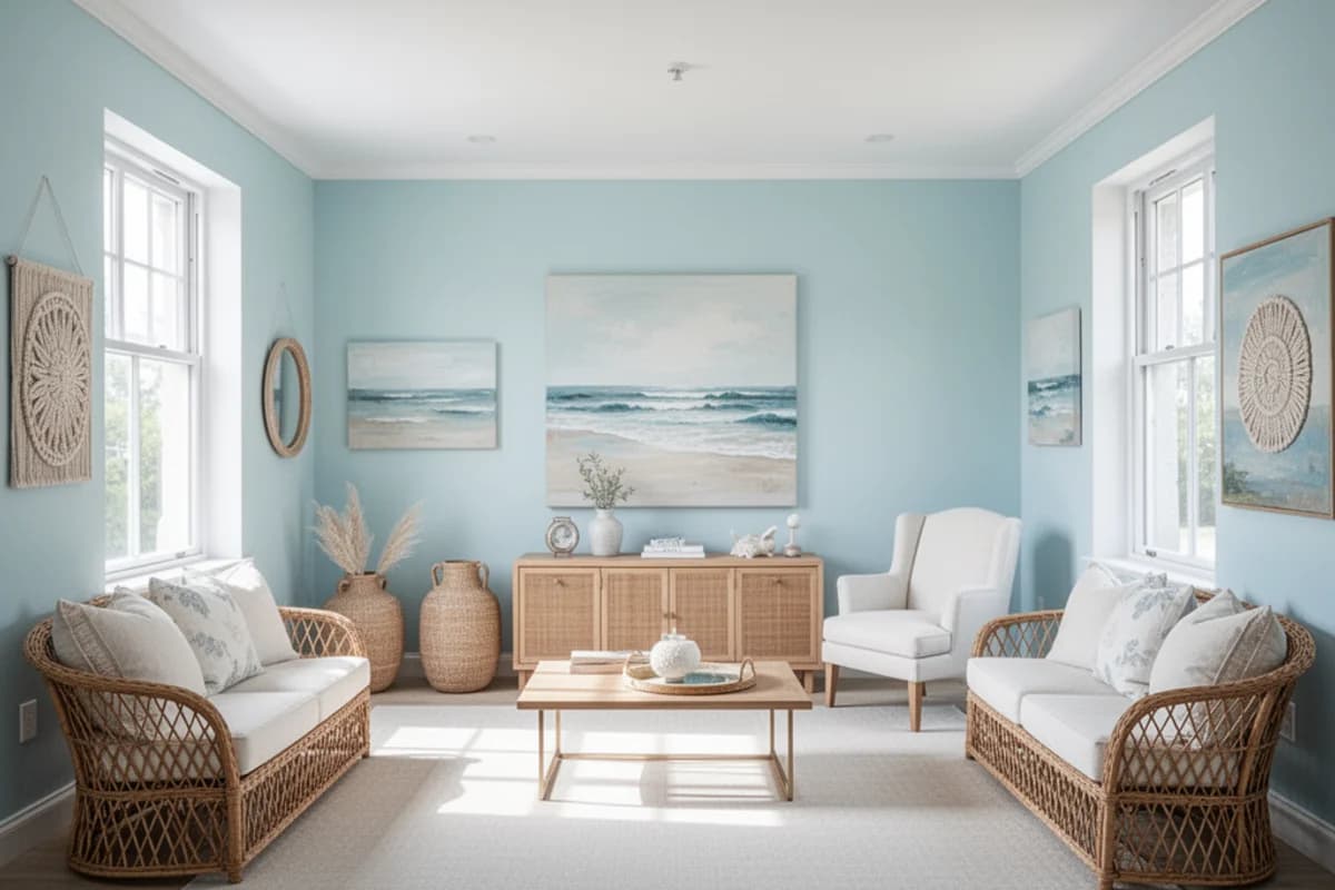 Coastal Empty Room interior design
