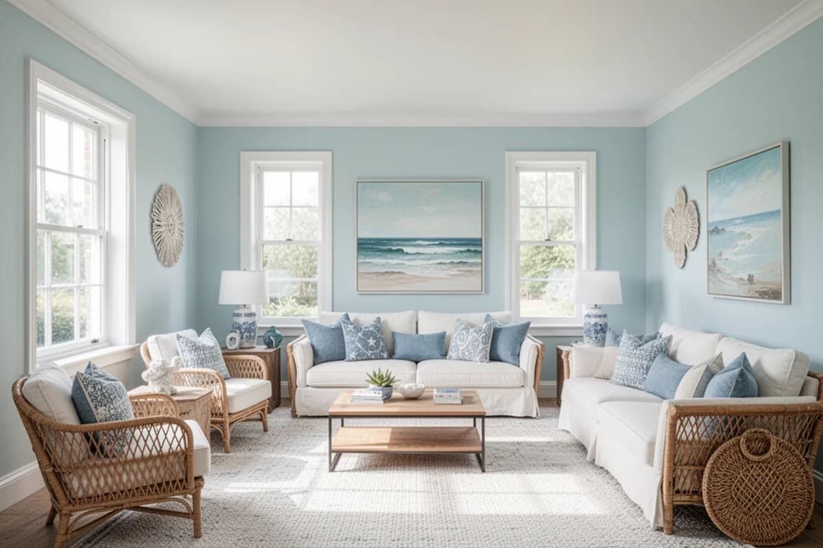Coastal Living Room interior design