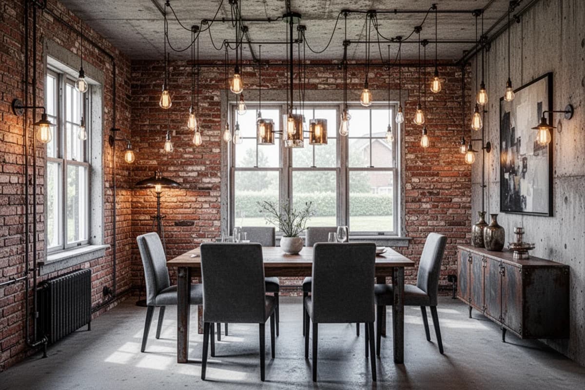 Industrial Dining Room interior design