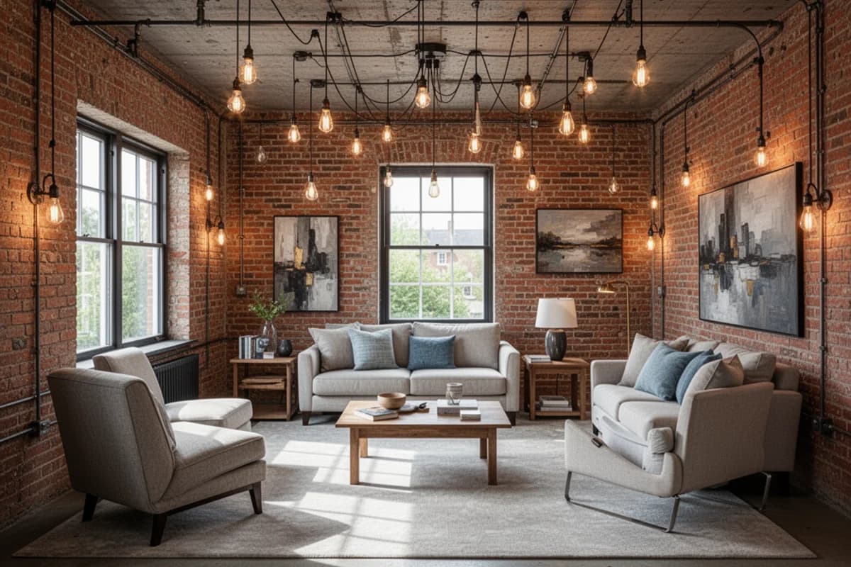 Industrial Living Room interior design