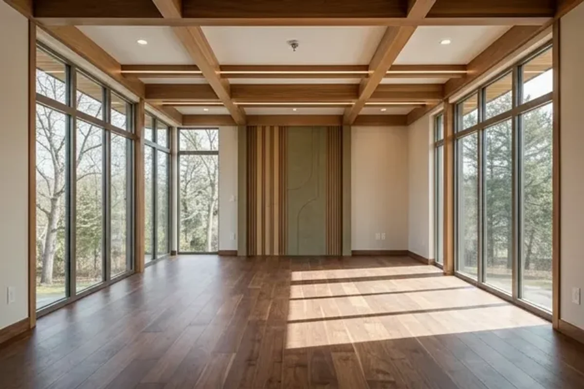 Mid-Century Modern Empty Room interior design