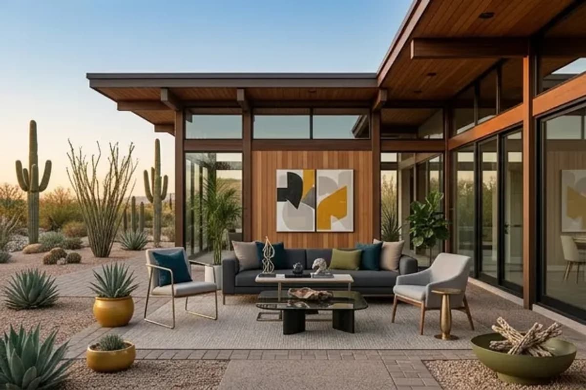 Mid-Century Modern Exterior / Facade interior design