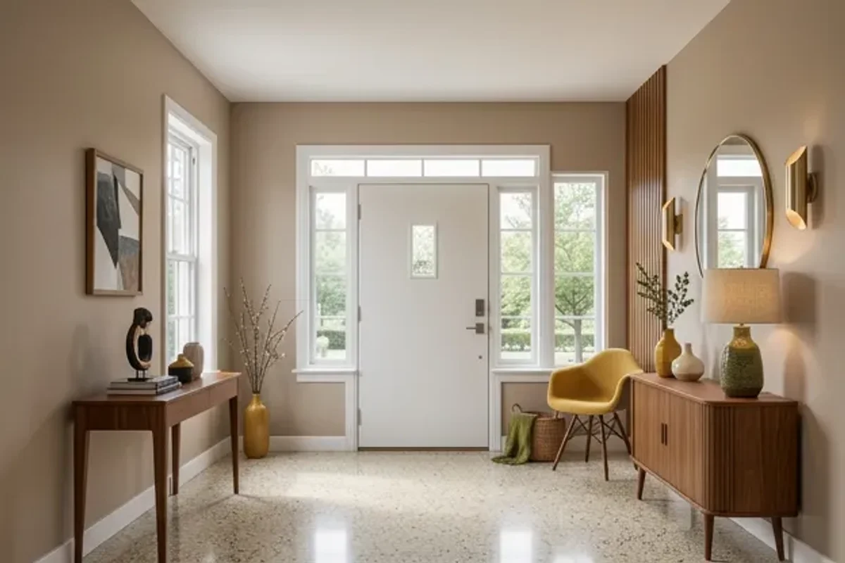 Mid-Century Modern Hallway / Entryway interior design