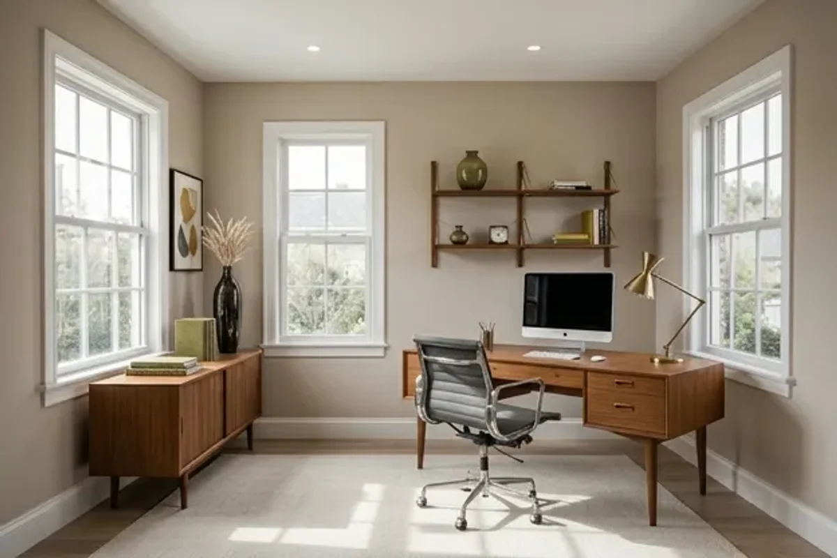 Mid-Century Modern Home Office interior design