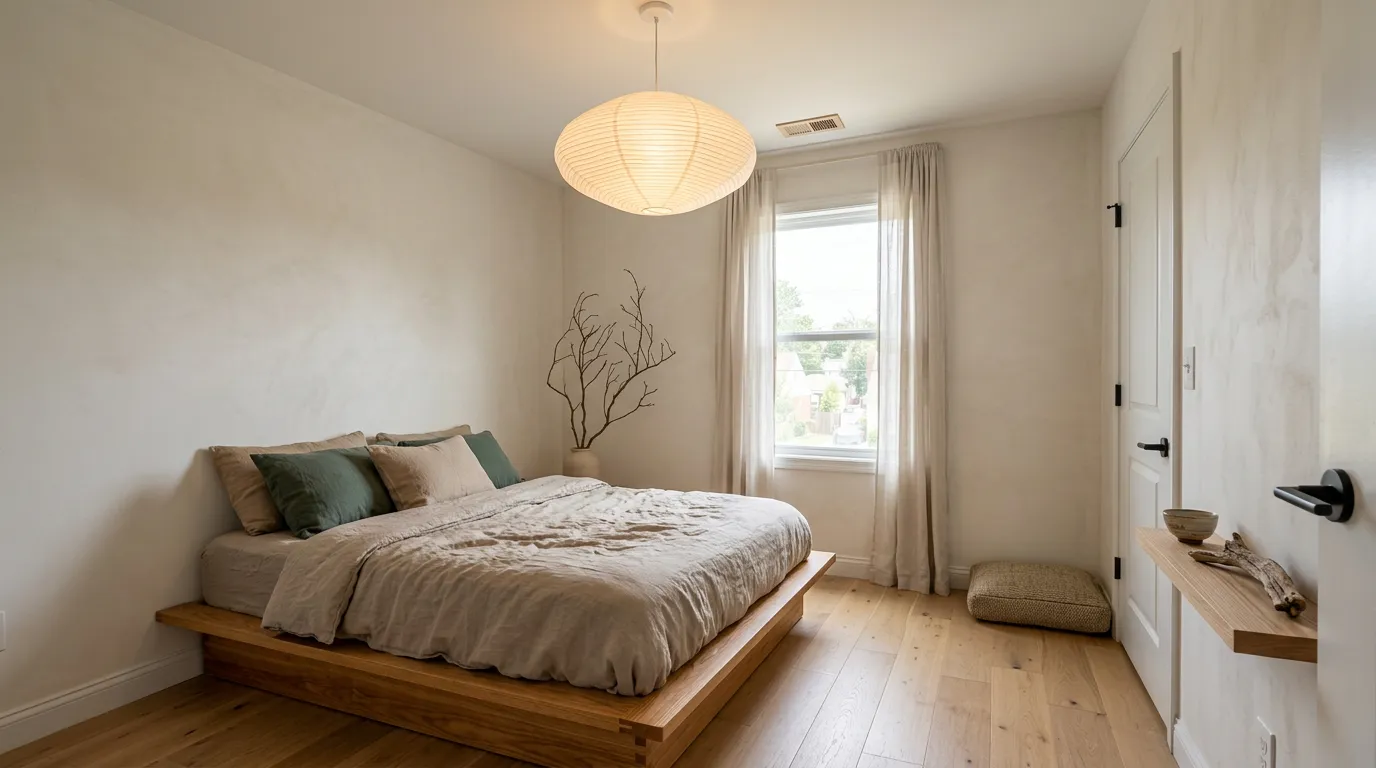 Bedroom after Japandi renovation