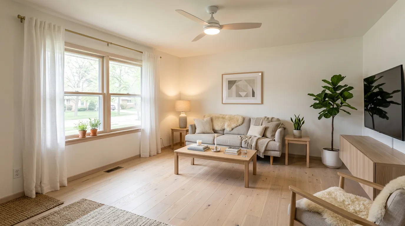 Living Room after Scandinavian renovation