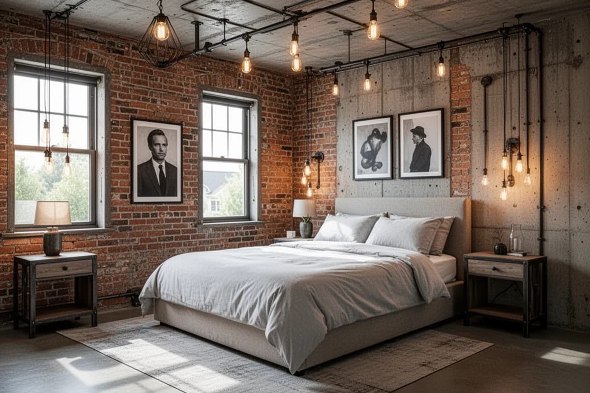 Industrial Bedroom interior design