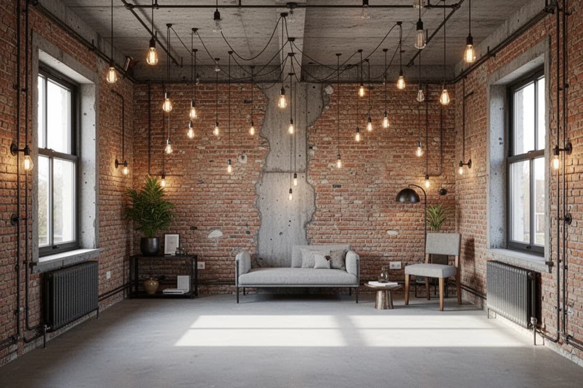 Industrial Empty Room interior design