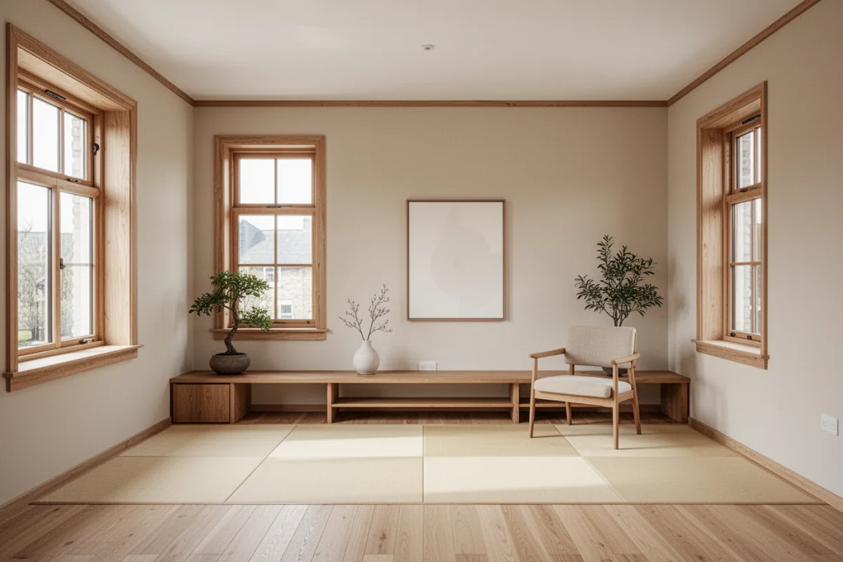 Japandi Empty Room interior design