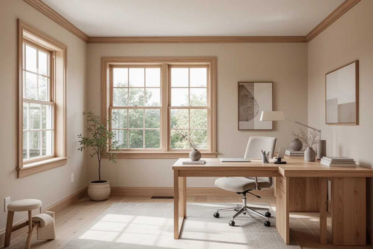 Japandi Home Office interior design