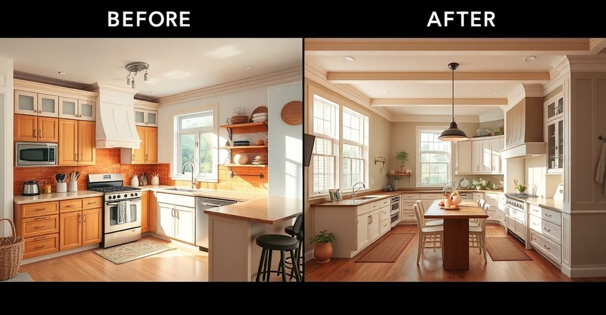 Before and after renovation showing common mistakes